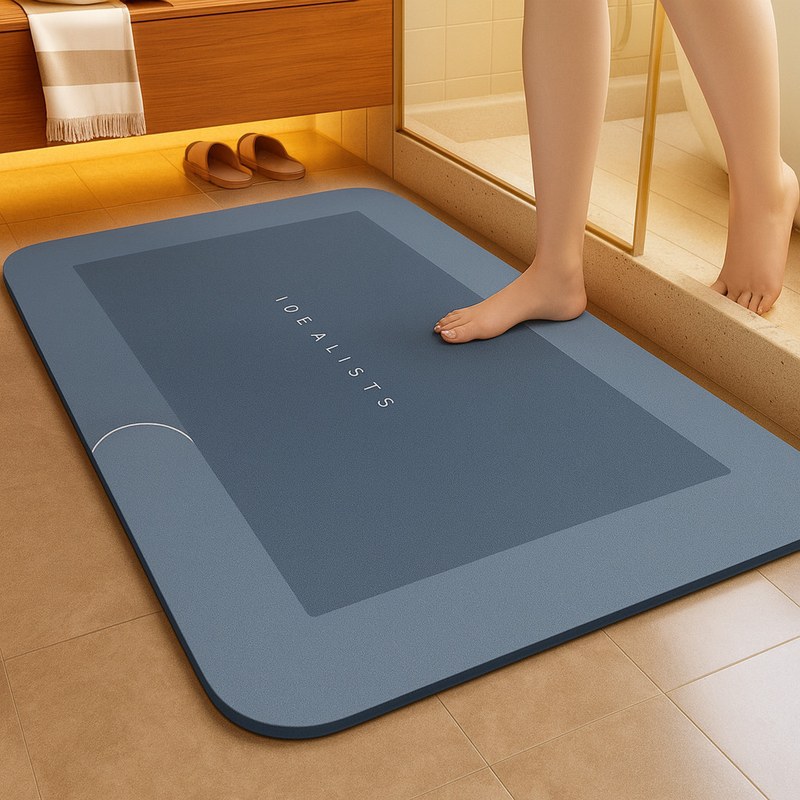 Tapete de Banheiro Absorvente com Base Antiderrapante