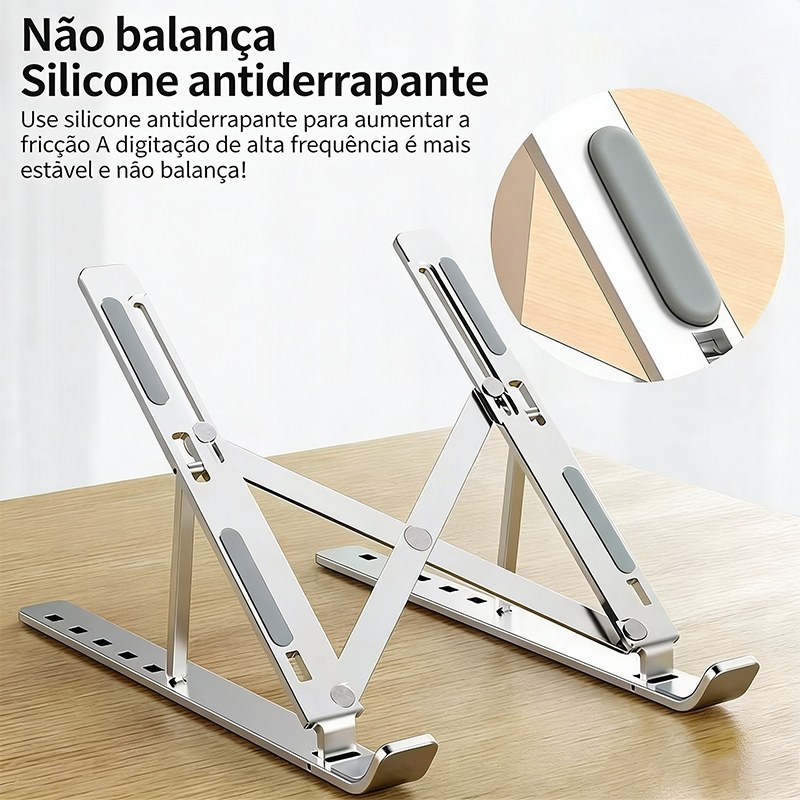 Suporte Ergonômico Dobrável com Ajuste de Altura para Notebook