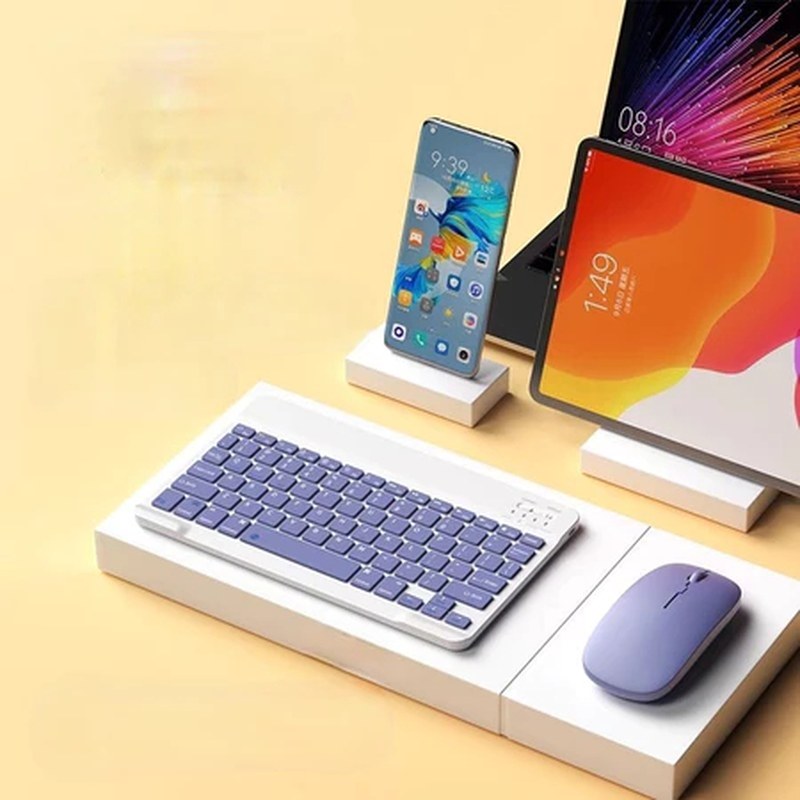 Kit Teclado e Mouse Sem Fio Compacto para Computador e Notebook