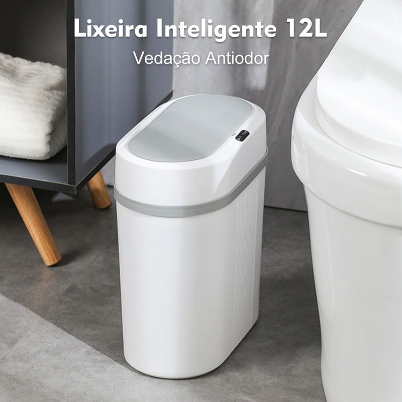 Lixeira Organizadora com Abertura Prática para Banheiro e Cozinha