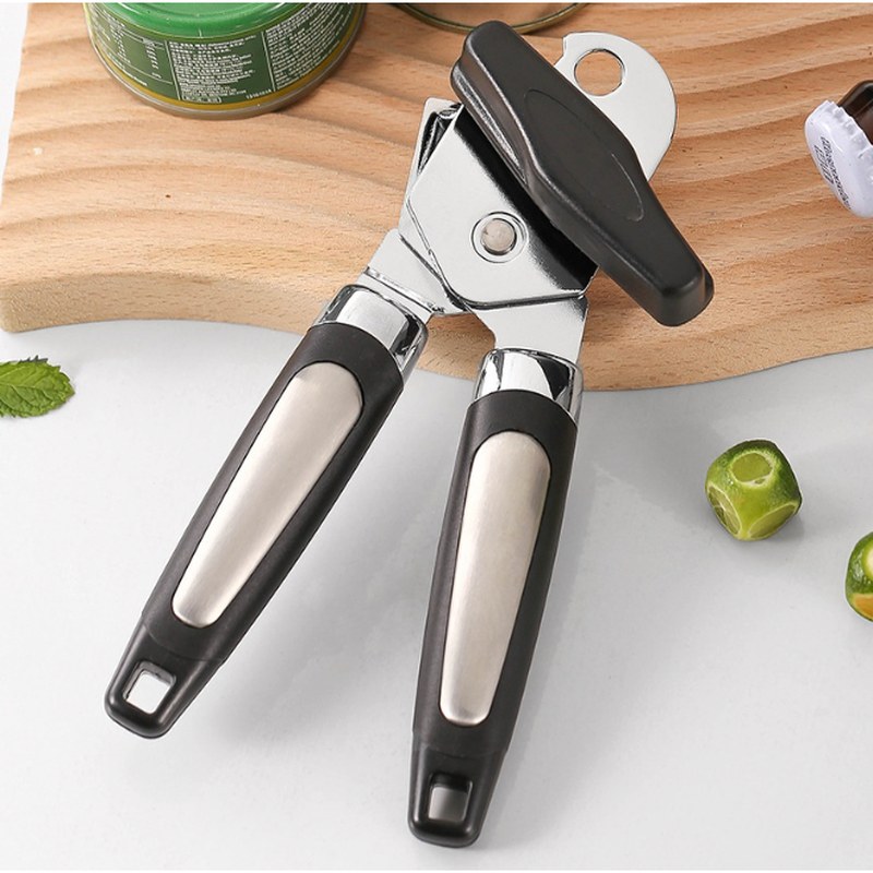 Abridor de Latas e Garrafas Manual em Aço Inox