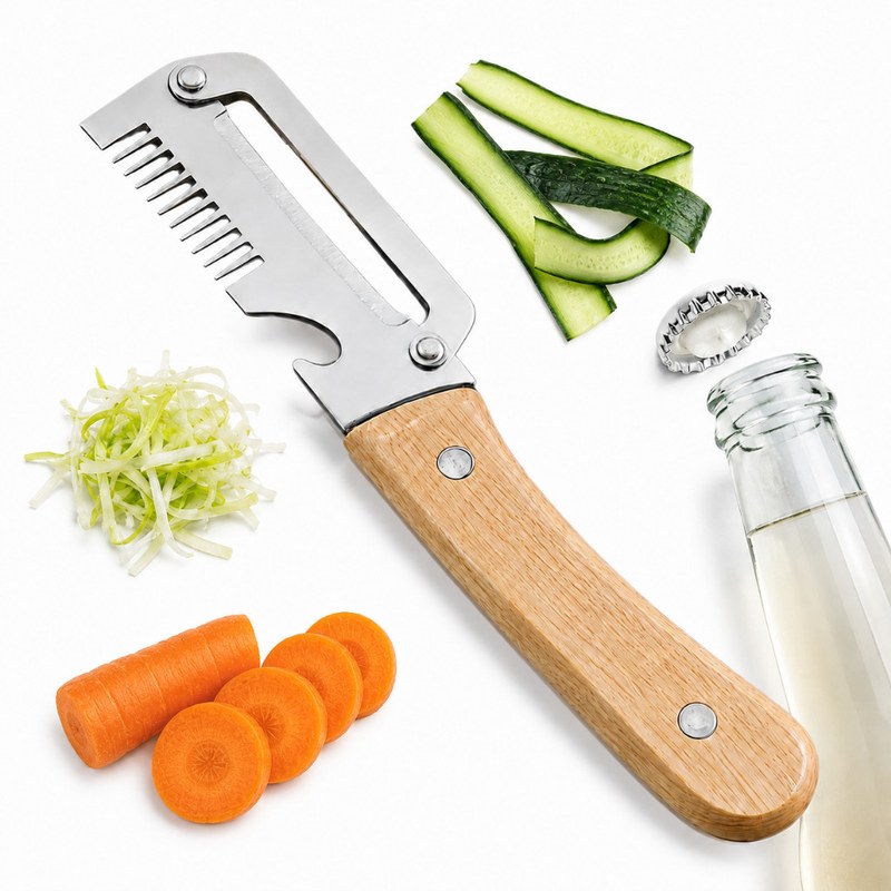 Descascador e Fatiador de Legumes e Frutas em Aço Inox