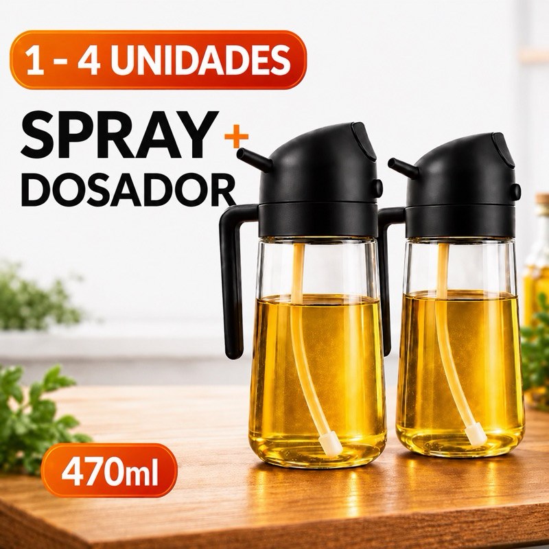 Pulverizador e Borrifador de Azeite, Óleo e Vinagre para Cozinha