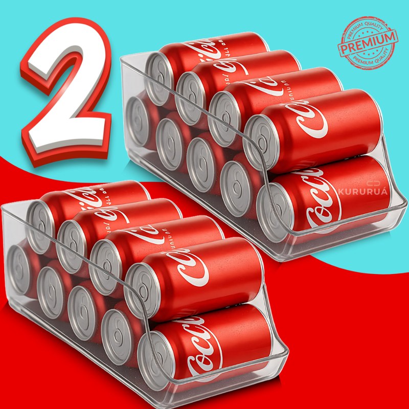 Suporte Organizador de Latas para Geladeira e Dispensa