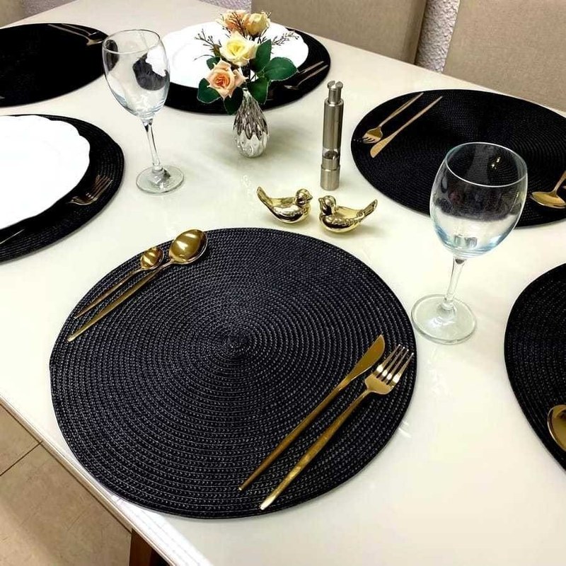 Kit Lugares Americanos Laváveis para Mesa de Jantar