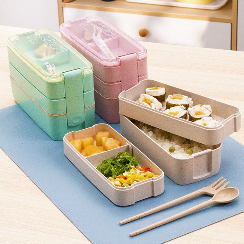 Pote Marmita Lunch Box com Divisórias e Travas para Transporte