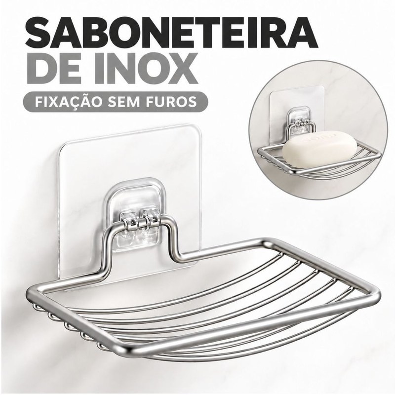 Saboneteira com Drenagem para Box e Pia de Banheiro