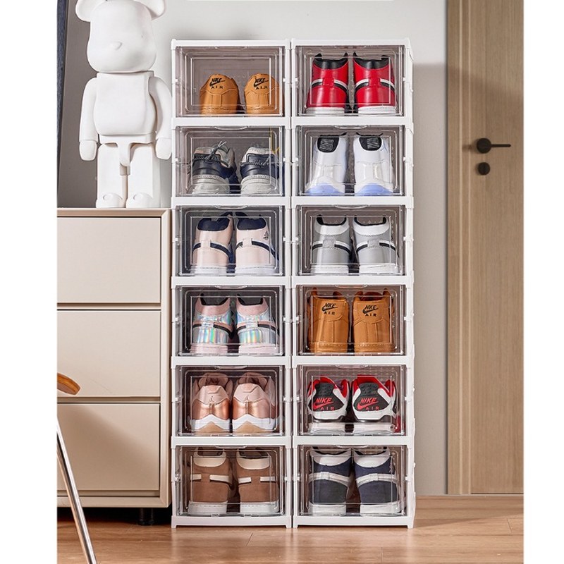 Kit Caixas Organizadoras Empilháveis para Sapatos e Tênis