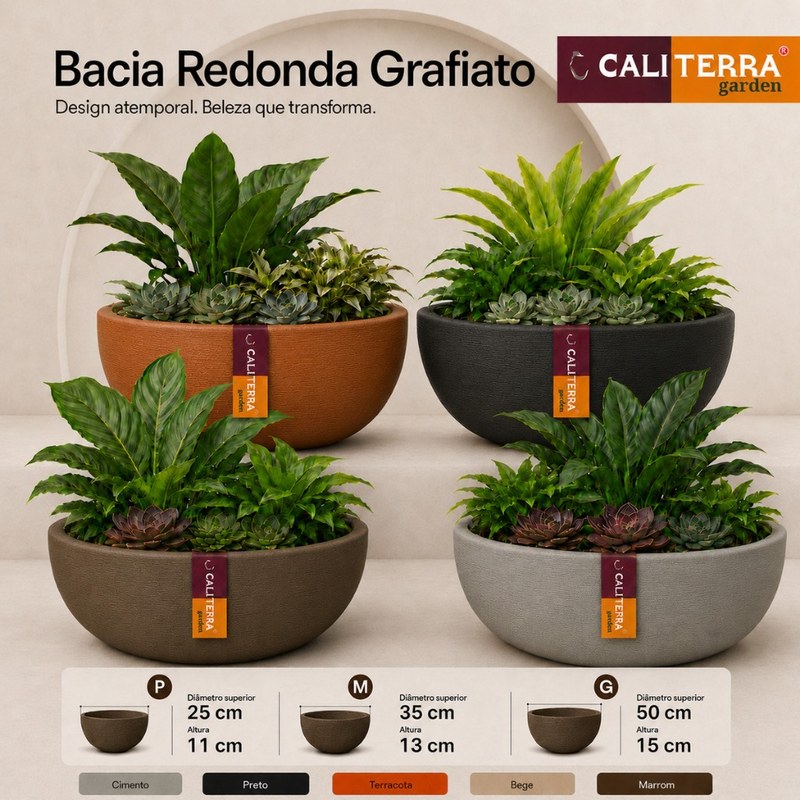 Kit Vasos Cachepot Decorativos para Plantas e Suculentas