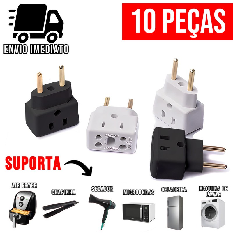 Adaptador Multiplicador de Tomada Padrão Brasileiro 10A/20A