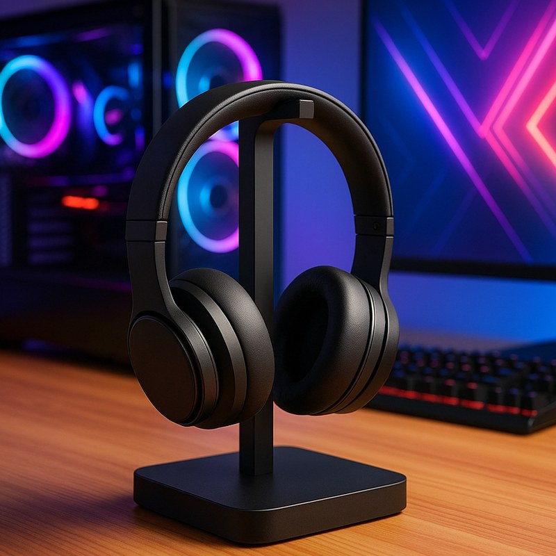 Suporte Apoio de Mesa ou Parede para Fone de Ouvido Headset