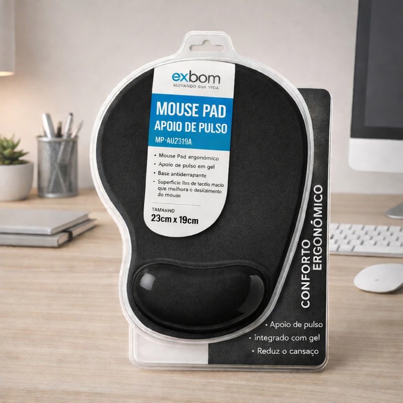 Apoio de Pulso Macio para Teclado e Mouse no Escritório