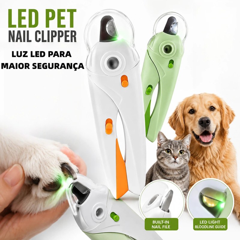 Alicate Cortador de Unhas com Trava para Cães e Gatos
