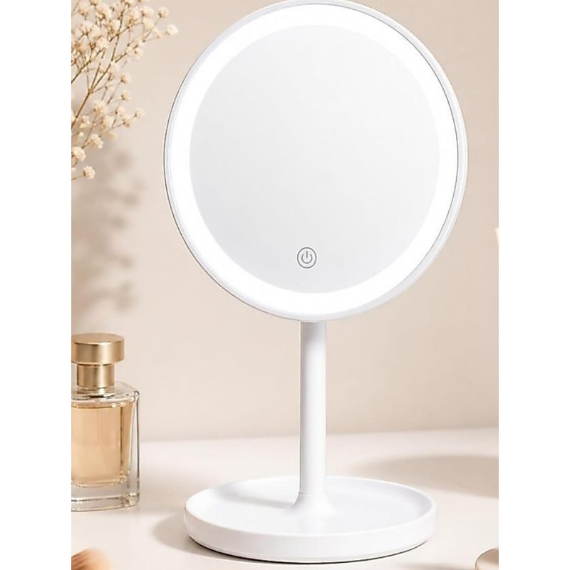 Espelho de Mesa com LED Touch Recarregável USB